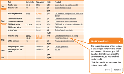 Figure 2 Student report.